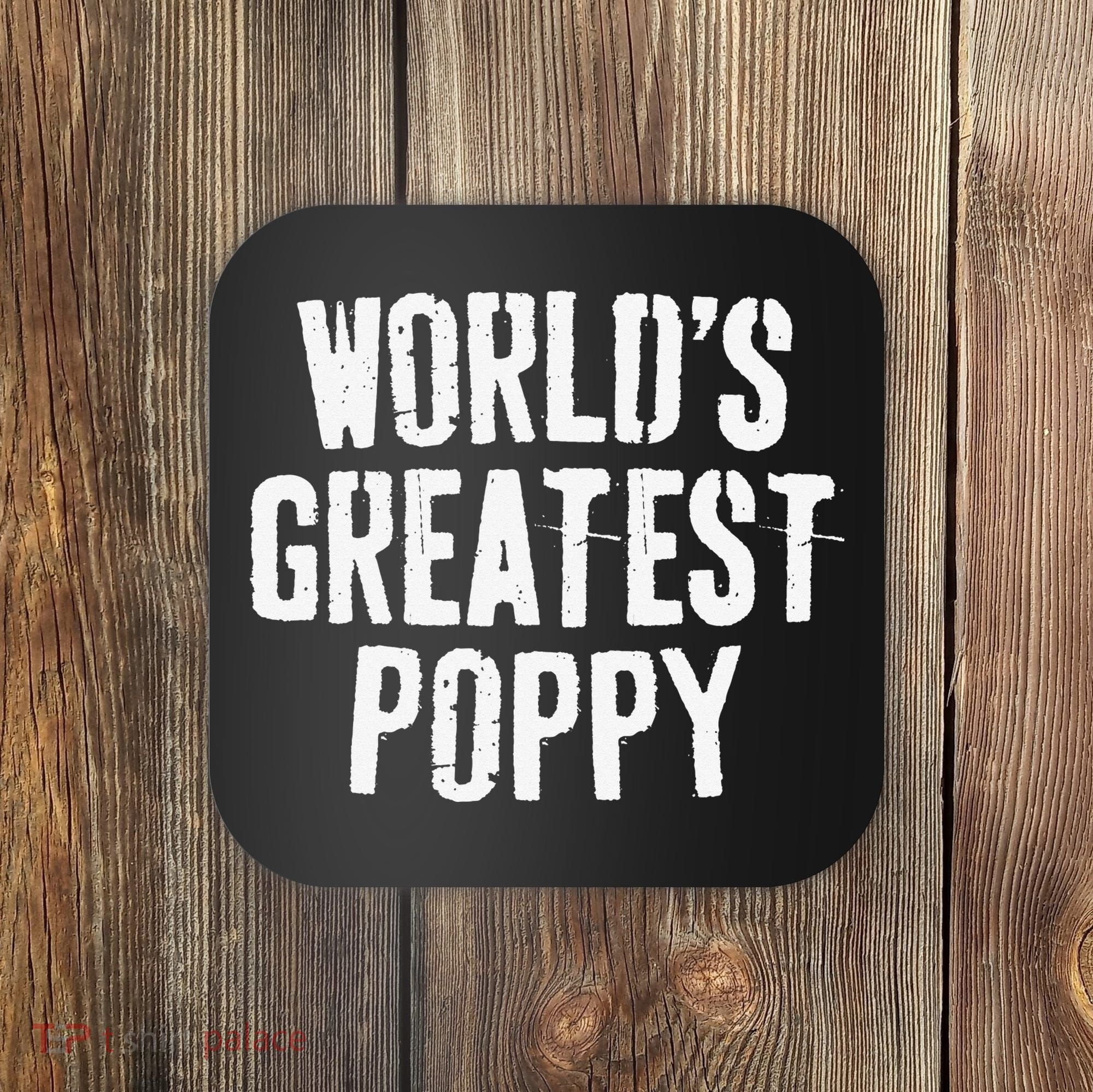 World's Greatest Poppy Father's Day Coaster