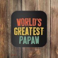 WorldS Greatest Papaw Grandpa FatherS Day Coaster thumb 0