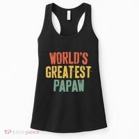 WorldS Greatest Papaw Grandpa FatherS Day Women's Tank Top thumb 0