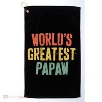 WorldS Greatest Papaw Grandpa FatherS Day Golf Towel thumb 0