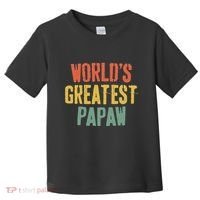 WorldS Greatest Papaw Grandpa FatherS Day Toddler T-Shirt thumb 0