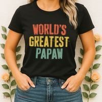 WorldS Greatest Papaw Grandpa FatherS Day Women's T-Shirt thumb 2