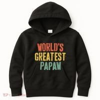 WorldS Greatest Papaw Grandpa FatherS Day Kids Hoodie thumb 0