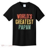 WorldS Greatest Papaw Grandpa FatherS Day Kids T-Shirt thumb 0