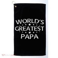 Worlds Greatest Papa Golf Towel thumb 0