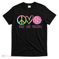 WoM.e.ns Girls Pickleball Shirts Retired Ladies Peace Love Pickleball V-Neck T-Shirt thumb 0