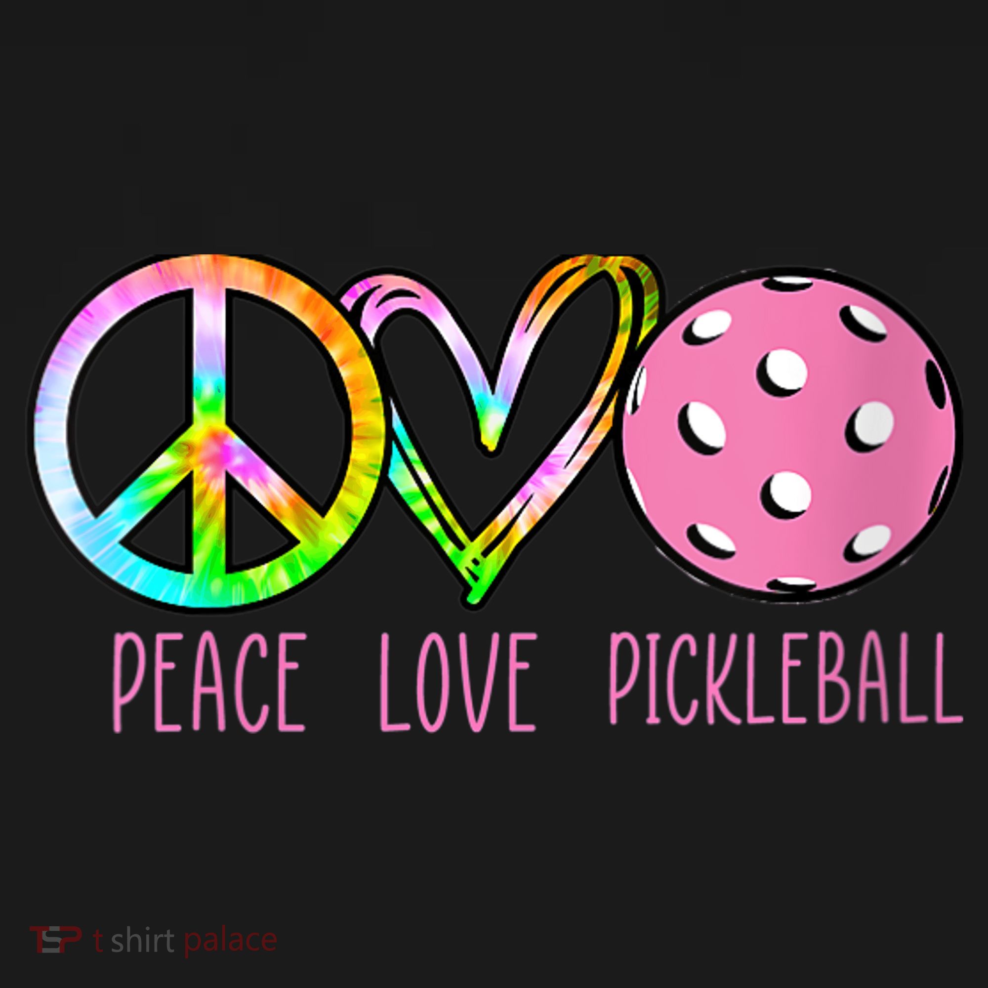 WoM.e.ns Girls Pickleball Shirts Retired Ladies Peace Love Pickleball V-Neck T-Shirt