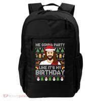 We Gonna Party Like ItS My Birthday Jesus Christmas Gift Backpack thumb 0