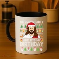 We Gonna Party Like ItS My Birthday Jesus Christmas Gift Coffee Mug thumb 4