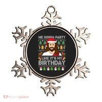 We Gonna Party Like ItS My Birthday Jesus Christmas Gift Ornament thumb 0