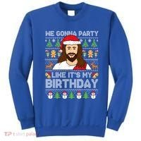 We Gonna Party Like ItS My Birthday Jesus Christmas Gift Sweatshirt thumb 0