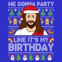 We Gonna Party Like ItS My Birthday Jesus Christmas Gift Baby Bodysuit thumb 2