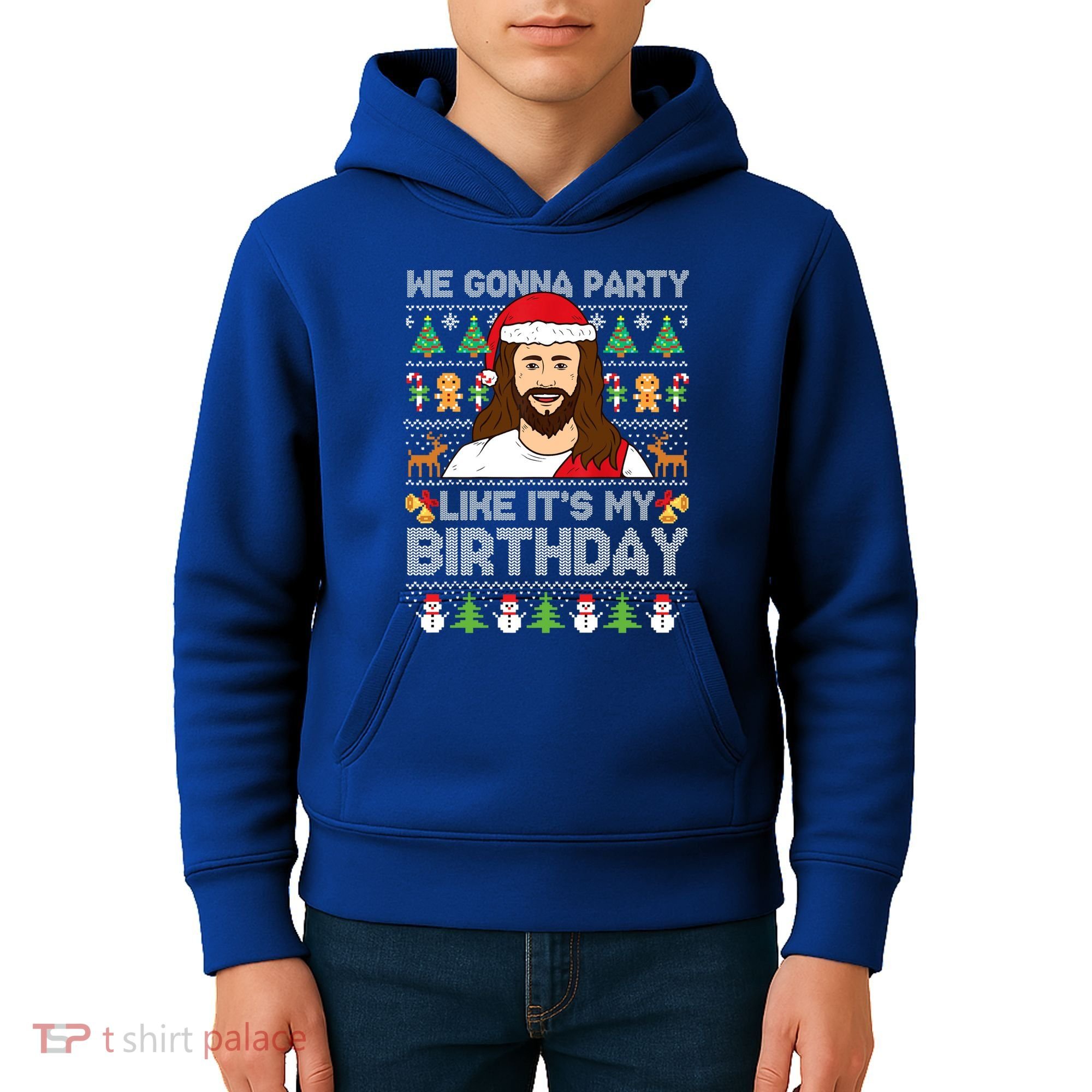 We Gonna Party Like ItS My Birthday Jesus Christmas Gift Kids Hoodie