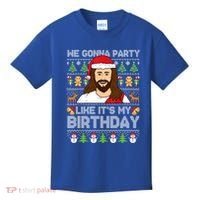 We Gonna Party Like ItS My Birthday Jesus Christmas Gift Kids T-Shirt thumb 0