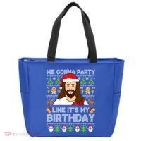 We Gonna Party Like ItS My Birthday Jesus Christmas Gift Tote Bag thumb 0