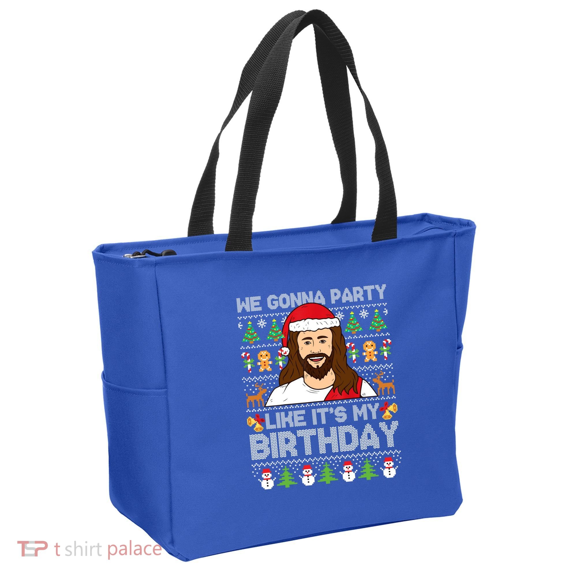We Gonna Party Like ItS My Birthday Jesus Christmas Gift Tote Bag