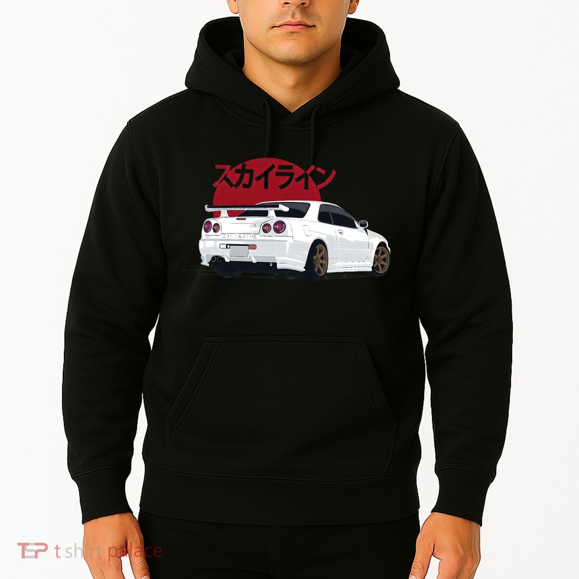 White Gt R 34 JDM Skyline Hoodie
