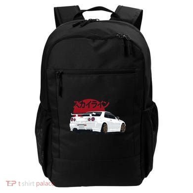 White Gt R 34 JDM Skyline Backpack