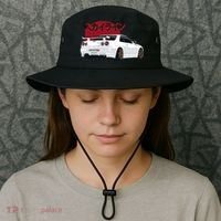 White Gt R 34 JDM Skyline Bucket Hat thumb 3
