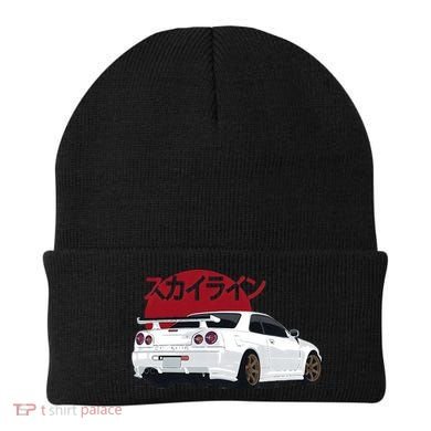 White Gt R 34 JDM Skyline Beanie