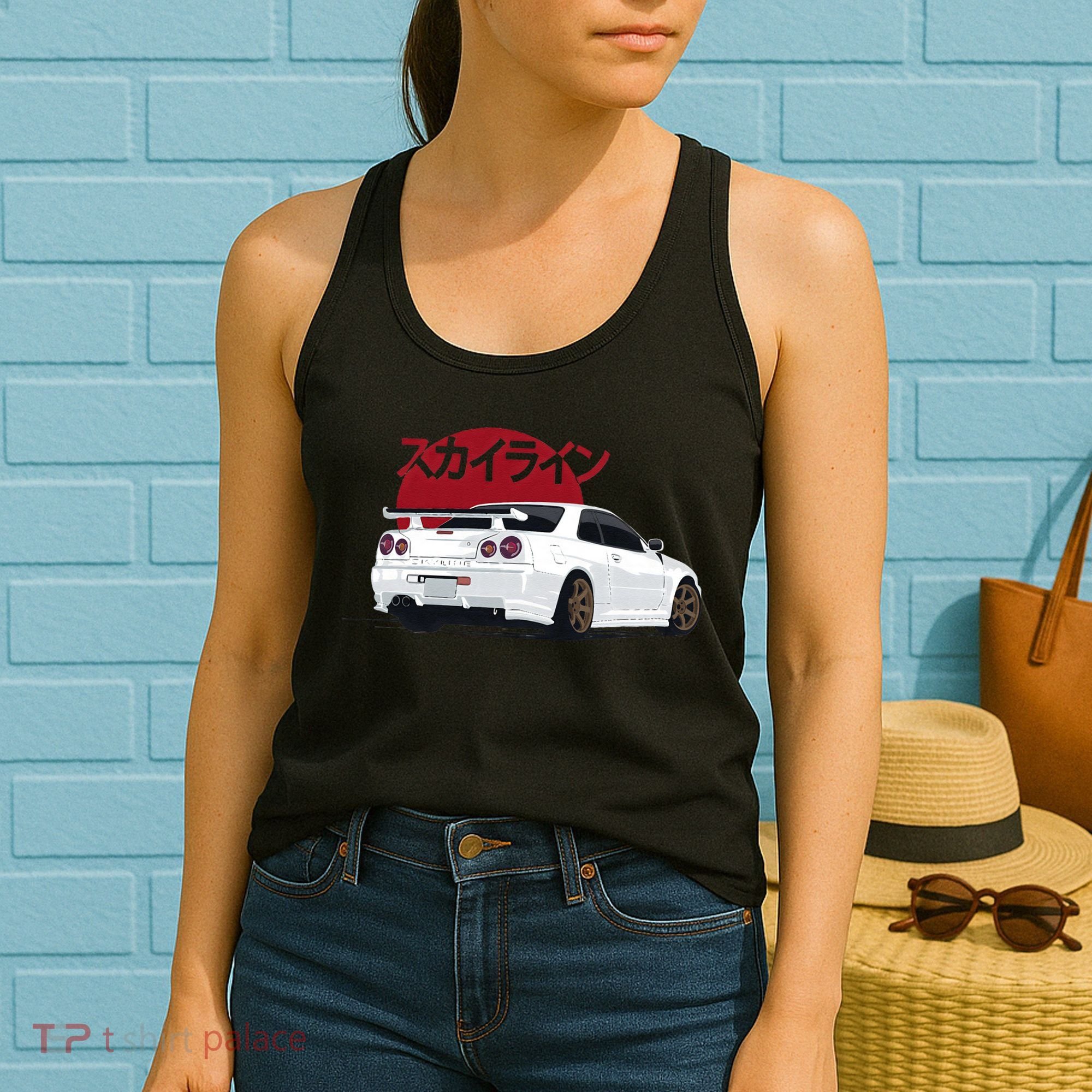 White Gt R 34 JDM Skyline Women's Tank Top