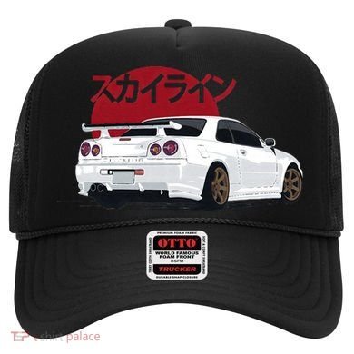 White Gt R 34 JDM Skyline Hat