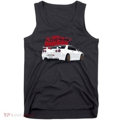 White Gt R 34 JDM Skyline Tank Top