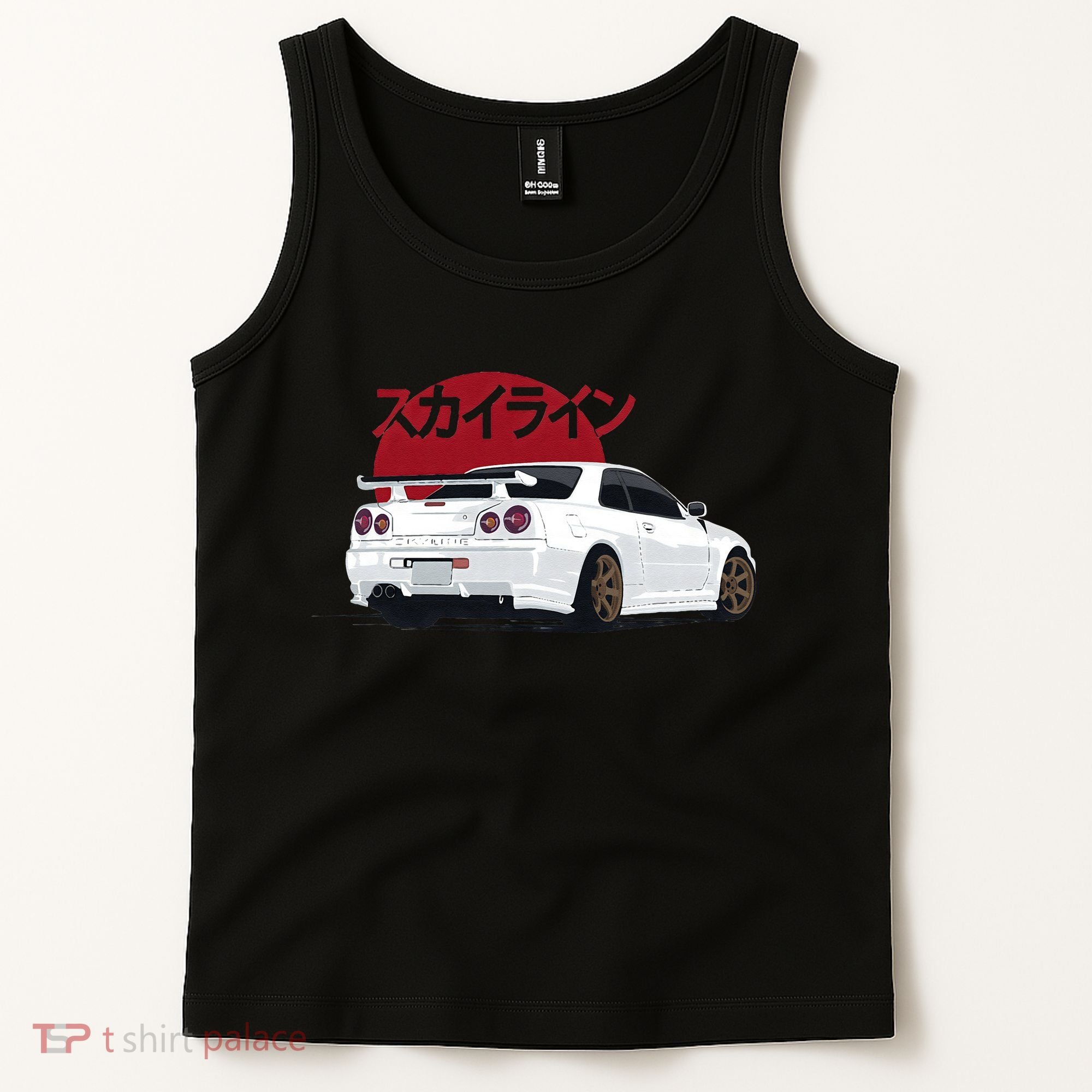 White Gt R 34 JDM Skyline Tank Top