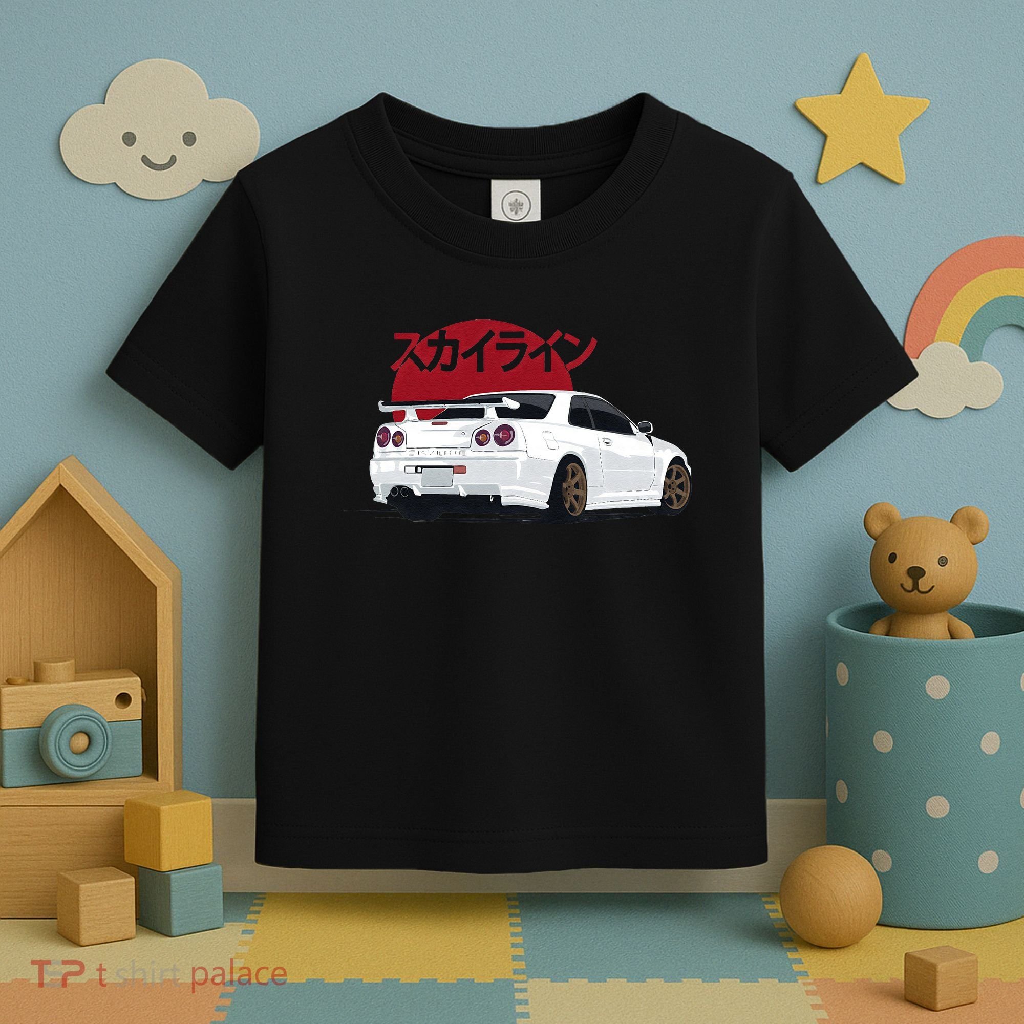 White Gt R 34 JDM Skyline Toddler T-Shirt