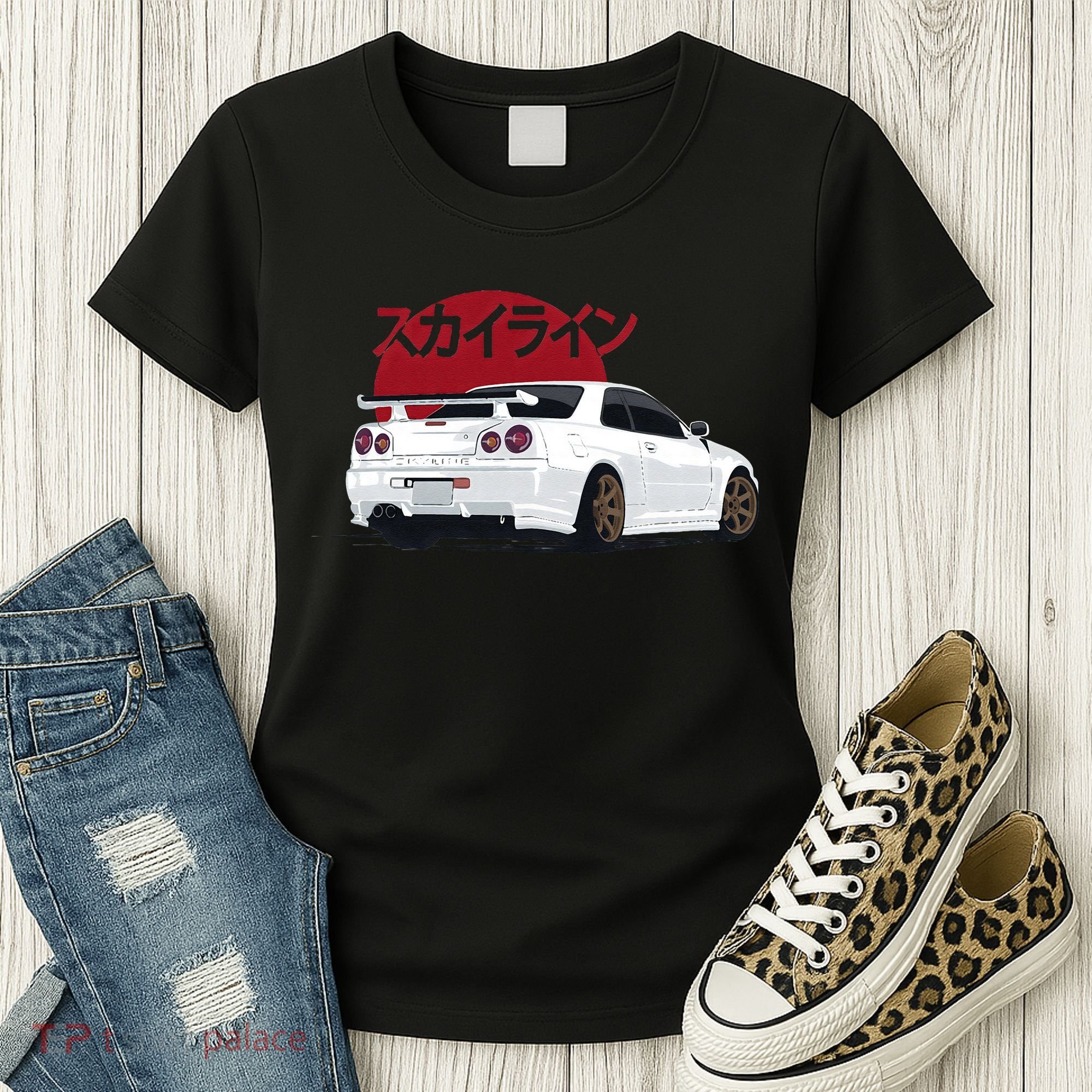 White Gt R 34 JDM Skyline Women's T-Shirt