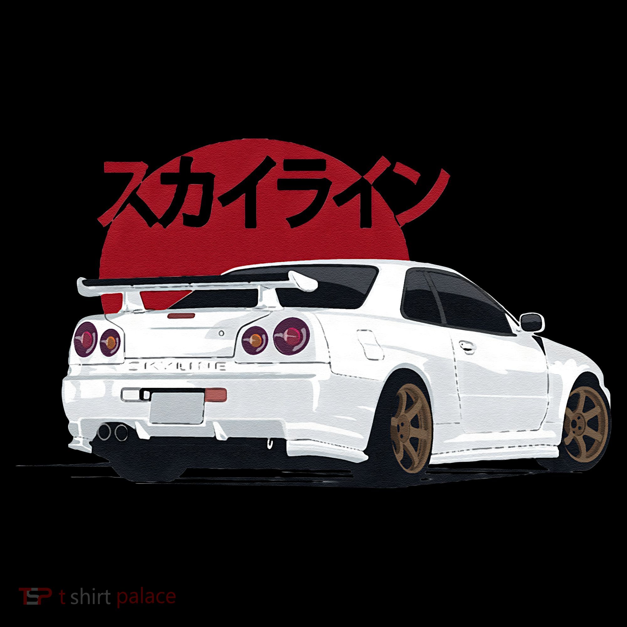 White Gt R 34 JDM Skyline Women's T-Shirt