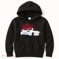 White Gt R 34 JDM Skyline Kids Hoodie thumb 0