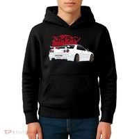 White Gt R 34 JDM Skyline Kids Hoodie thumb 4