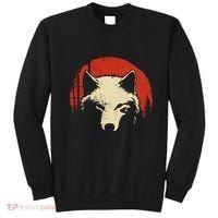 Wolf Graphic Red Moon Wildlife Animal Wolf Japanese Sweatshirt thumb 0