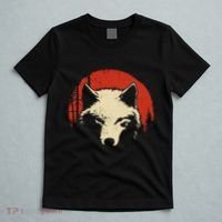 Wolf Graphic Red Moon Wildlife Animal Wolf Japanese T-Shirt thumb 5