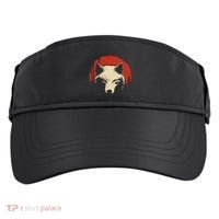 Wolf Graphic Red Moon Wildlife Animal Wolf Japanese Adult Drive Performance Visor thumb 0
