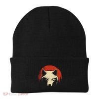 Wolf Graphic Red Moon Wildlife Animal Wolf Japanese Beanie thumb 0