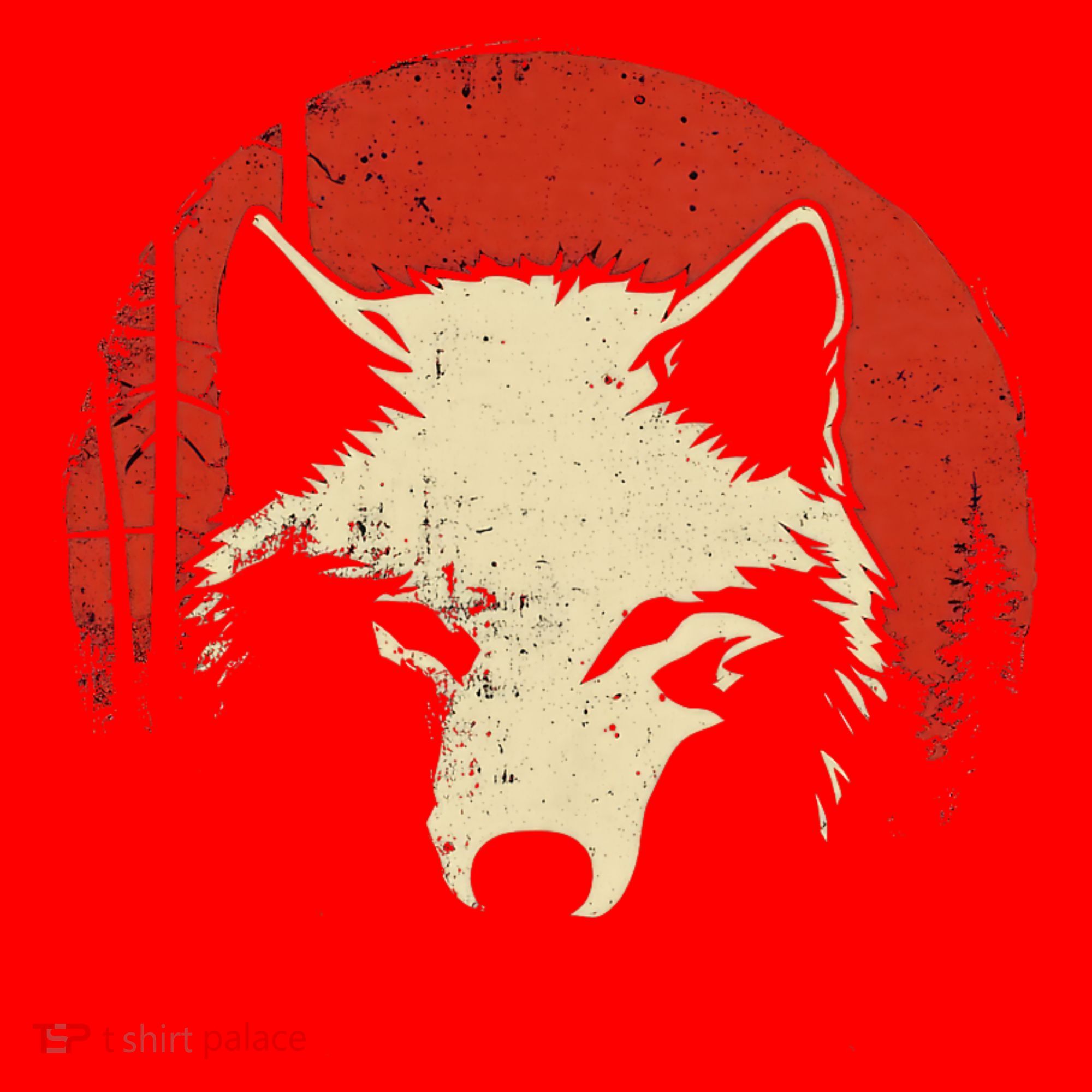 Wolf Graphic Red Moon Wildlife Animal Wolf Japanese Santa Hat