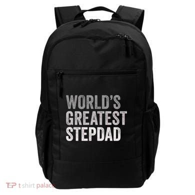 Worlds Greatest Stepdad Funny Dad Stepfather Gift Backpack