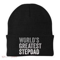 Worlds Greatest Stepdad Funny Dad Stepfather Gift Beanie thumb 0