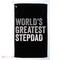 Worlds Greatest Stepdad Funny Dad Stepfather Gift Golf Towel thumb 0