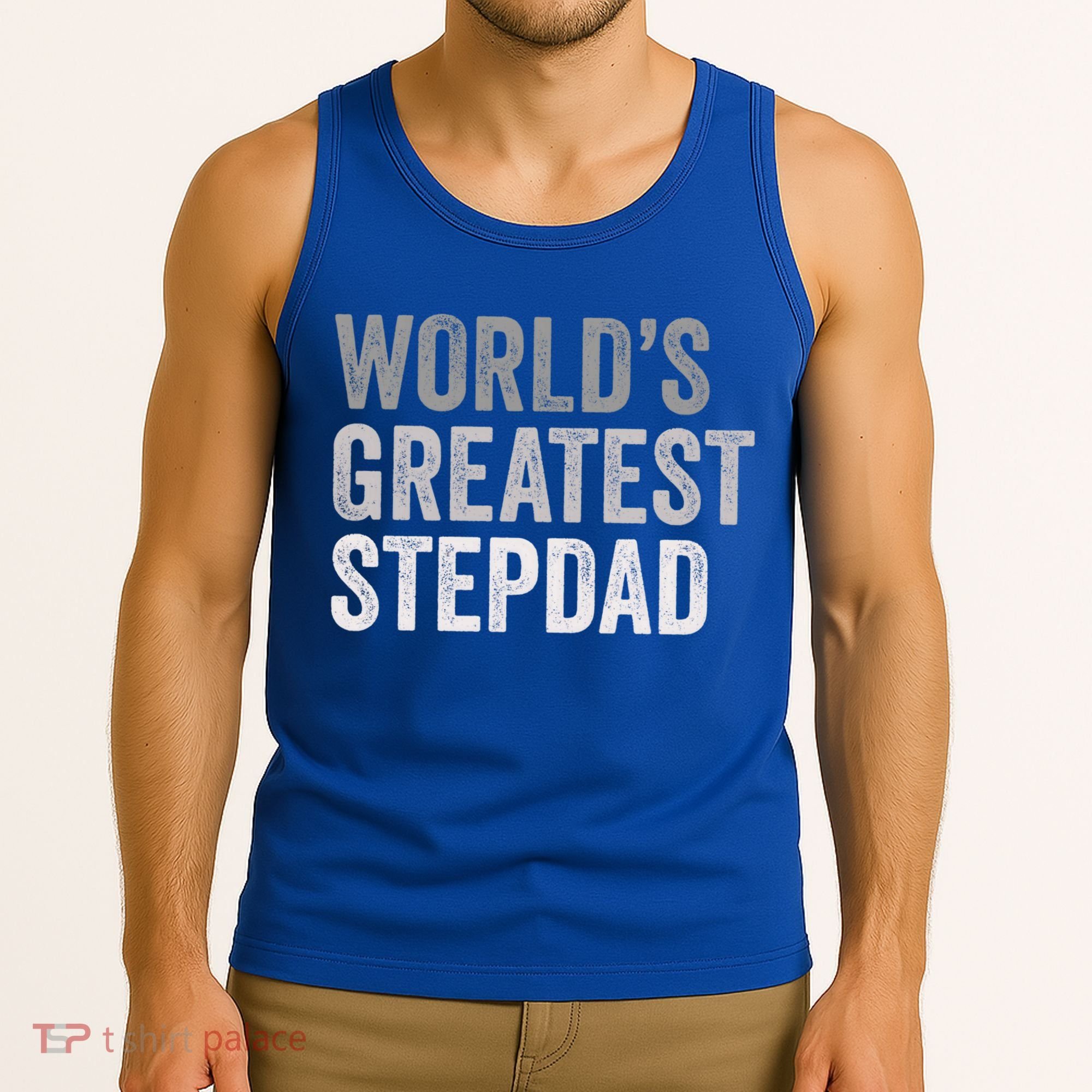 Worlds Greatest Stepdad Funny Dad Stepfather Gift Tank Top