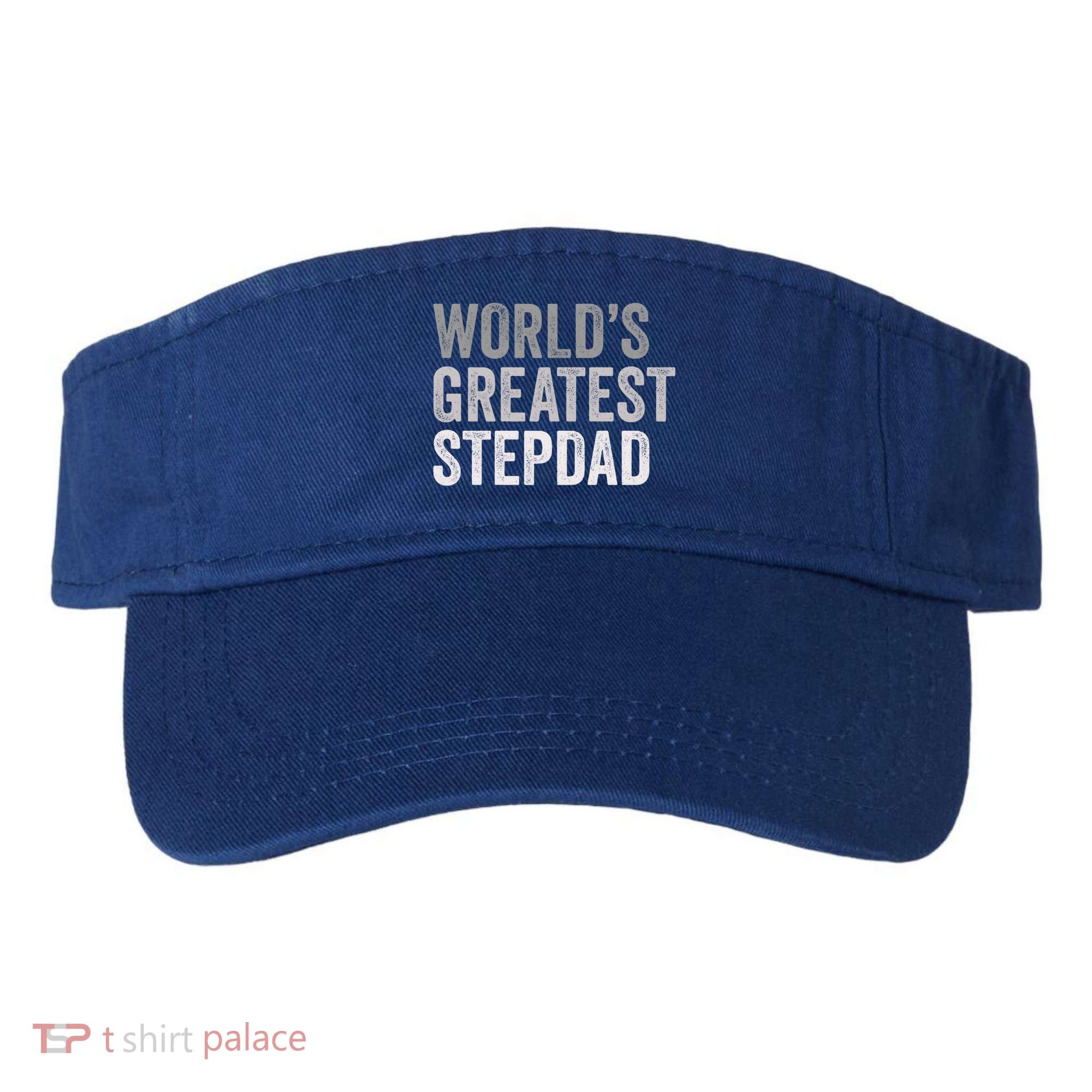 Worlds Greatest Stepdad Funny Dad Stepfather Gift Visor