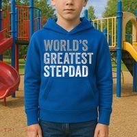 Worlds Greatest Stepdad Funny Dad Stepfather Gift Kids Hoodie thumb 2