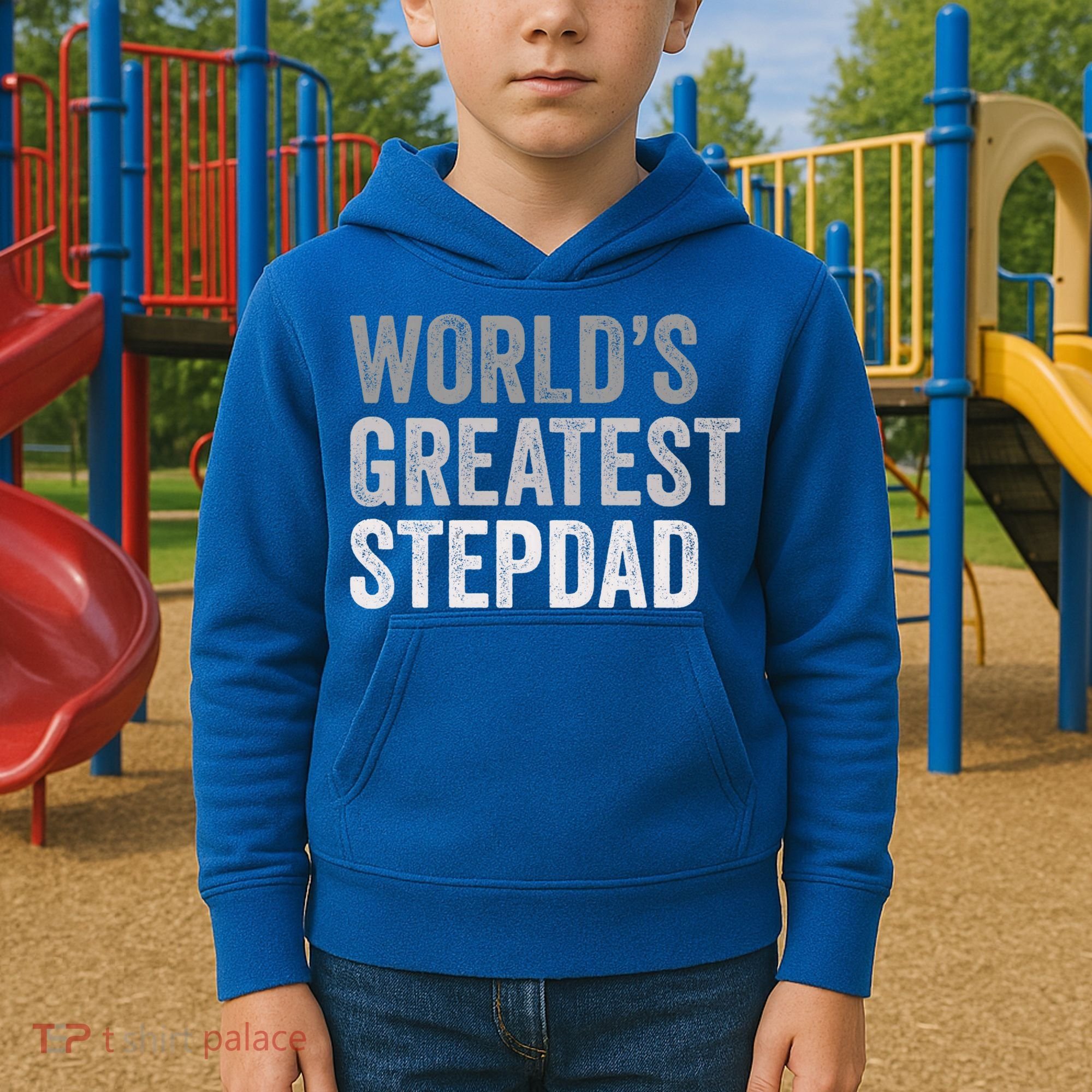 Worlds Greatest Stepdad Funny Dad Stepfather Gift Kids Hoodie