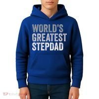 Worlds Greatest Stepdad Funny Dad Stepfather Gift Kids Hoodie thumb 4
