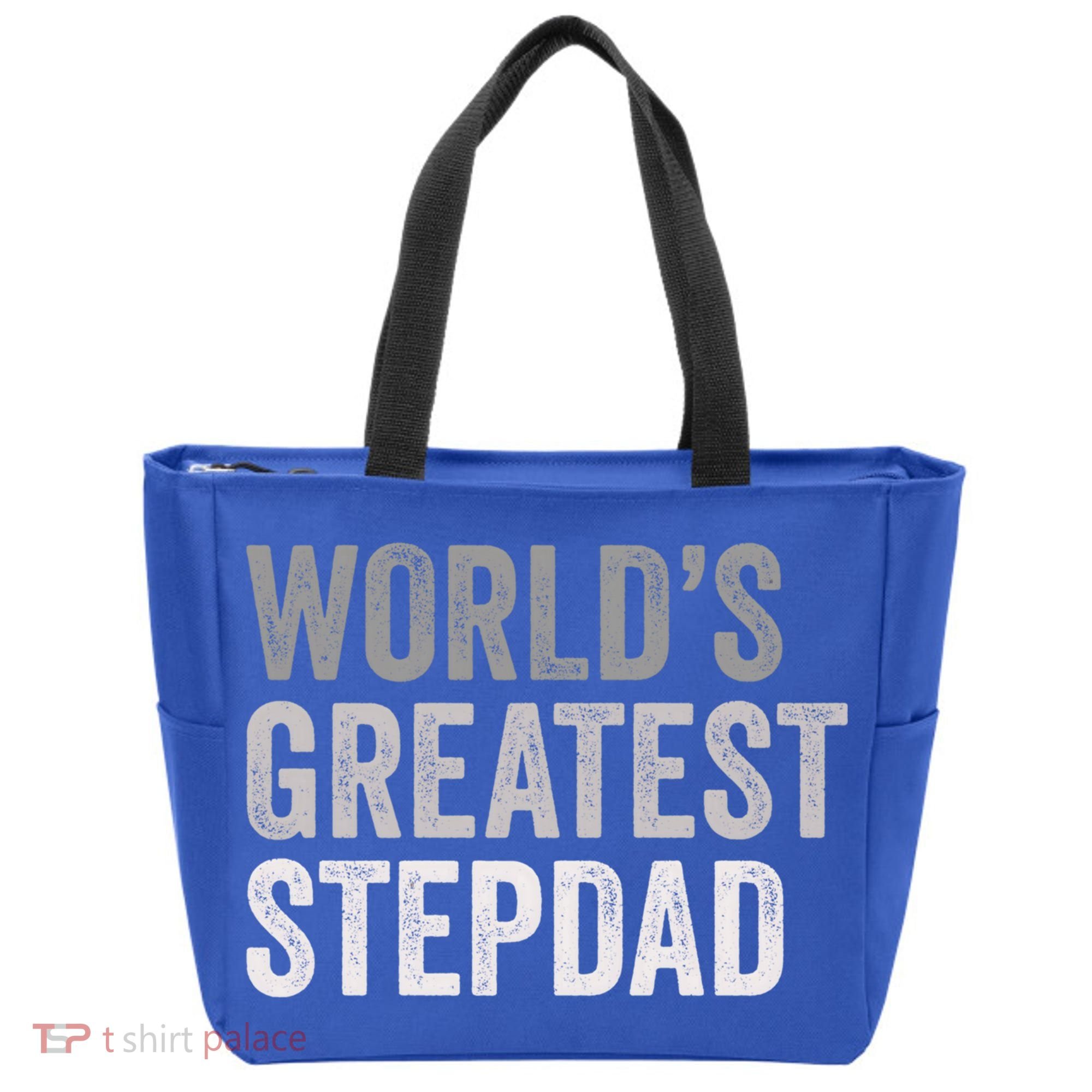 Worlds Greatest Stepdad Funny Dad Stepfather Gift Tote Bag