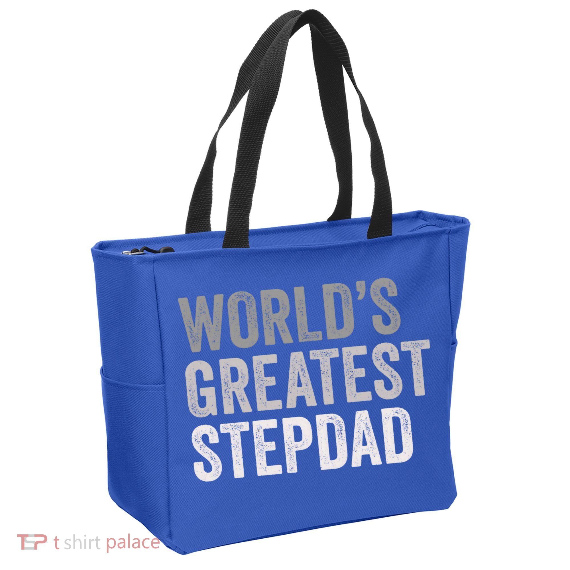Worlds Greatest Stepdad Funny Dad Stepfather Gift Tote Bag