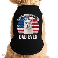 White German Shepherd Dad American Flag Dog Lover Gsd Dog Doggie Tank thumb 0