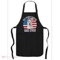 White German Shepherd Dad American Flag Dog Lover Gsd Dog Apron thumb 0